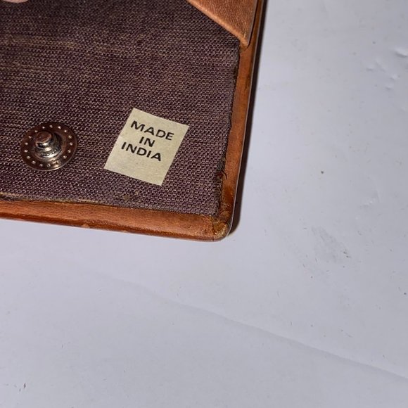 Small Leather Coin Purse Pocket Hammered Woman Image - Picture 5 of 5